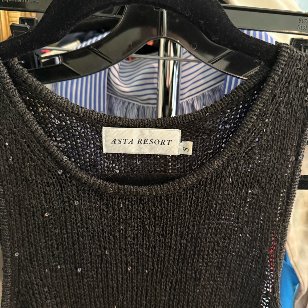 Asta Resort Black Sequin Dress - Picture 4 of 6